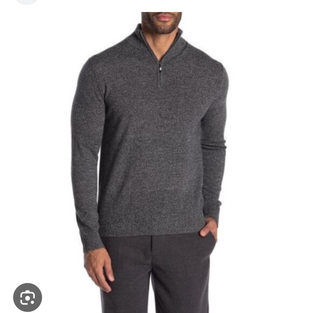 Qi New York cashmere sweater 1/4 zip